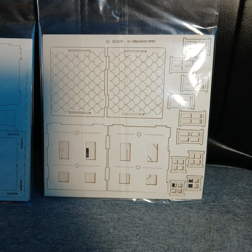 Snipart Laser Cut Design Wood Chip Board Buildings‎ 4 New Packages & Extra Parts